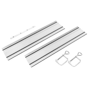Vodilne tirnice 2 x 700 mm, spojnik, 2 sponki