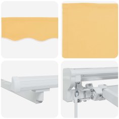 Vidaxl Ročna tenda 5 x 3 m Peščena 100% poliester
