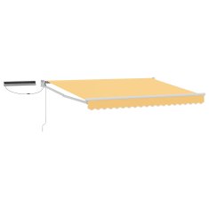 Vidaxl Solarna električna tenda 5 x 3 m Peščena 100% poliester