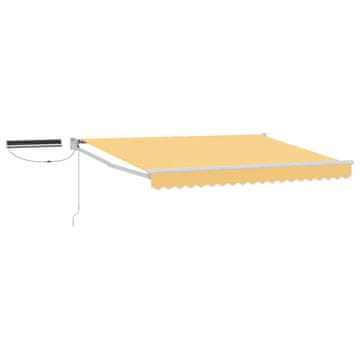 Vidaxl Solarna električna tenda 5 x 3 m Peščena 100% poliester