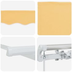 Vidaxl Ročna tenda 6 x 3 m Peščena 100% poliester