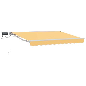 Vidaxl Ročna tenda s solarnimi LED lučkami 3 x 2,5 m Peščena