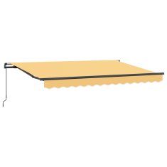 Vidaxl Ročna tenda 5 x 3 m Peščena 100% poliester