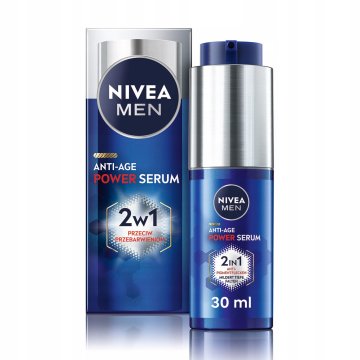 Nivea MEN Anti-age Power serum za razbarvanje 2 v 1 za moške 30 ml