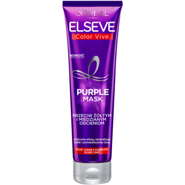 L'Oréal Elseve Color Vive Purple Mask maska za lase proti rumenim in medeninastim tonom 150 ml