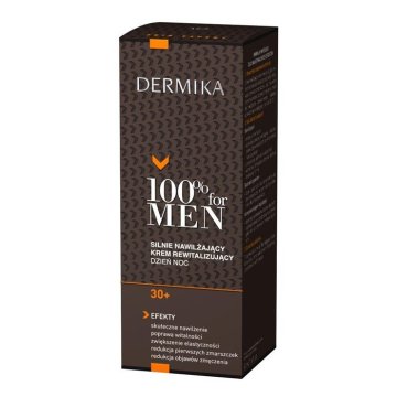Dermika 100% ZA MOŠKE Intenzivno vlažilna revitalizirajoča dnevna/nočna krema 30+ 50 ml