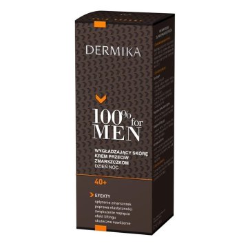 Dermika 100% ZA MOŠKE Dnevna/nočna krema proti gubam za glajenje kože 40+ 50 ml