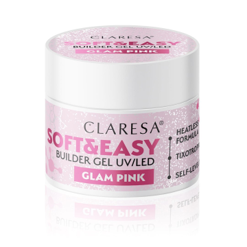 Claresa Soft&Easy gradilni gel UV/LED - GLAMUROZNA 12 g