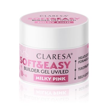 Claresa Soft&Easy gradilni gel UV/LED - MLEČNO ROZA 45 g