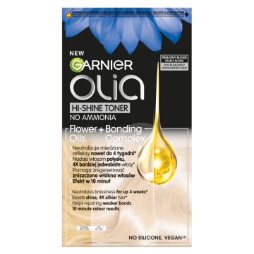 Garnier Olia Hi-Shine toner za lase Flower+Bonding - 10.2 biserno blond 174 ml