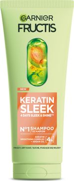 Garnier Fructis Keratin Sleek šampon za suhe in kodraste lase 200 ml
