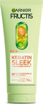 Garnier Fructis Keratin Sleek balzam za suhe in kodraste lase 200 ml