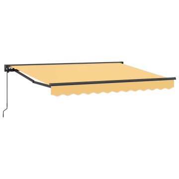 Vidaxl Ročna tenda 3,5 x 2,5 m Peščena 100% poliester