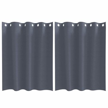 Vidaxl Zavese za zatemnitev z obroči 2 kos Antracit 140 x 140 cm
