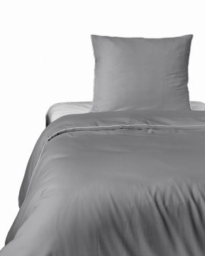 Detexpol Posteljnina iz čistega bombaža Makosatin 140x200 svetlo siva Premium