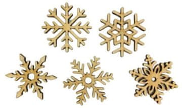 Rayher.	 Leseni okraski Snežinke, 5cm, set 5