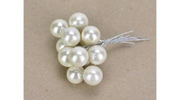 Rayher.	 Bunkice perle bele 1.8cm, set 12