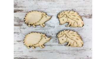 Rayher.	 Leseni okraski, ježki, 3,5cm set 4