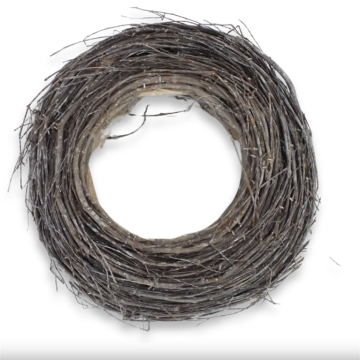 Rayher.	 Venec gnezdo, siv, 25cm