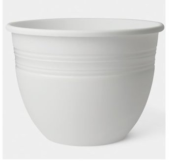 VZDRŽLJIV plastični cvetlični lonček v obliki soda 21 cm BEL