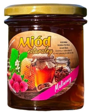 Malinov med 550g DRUŽINSKA JABLINA SIKORA