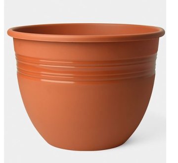 TRPEŽEN plastični cvetlični lonec 21 cm TERRACOTTA