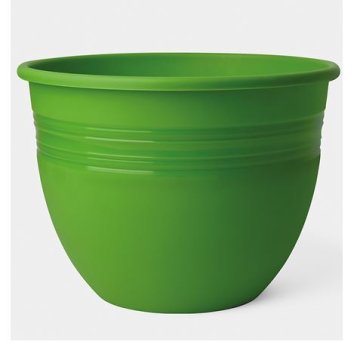 VZDRŽLJIV plastični cvetlični lonček 21 cm ZELEN