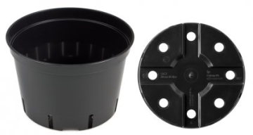 Adam Lippes Lonec za pridelavo, lonček za sadike, ČRN 41 cm LBCZ 25L