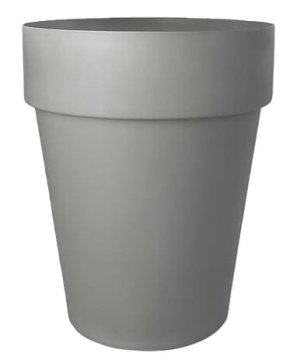 Plastični cvetlični lonec Sequoia SLIM palma 38 cm SIVA betonska
