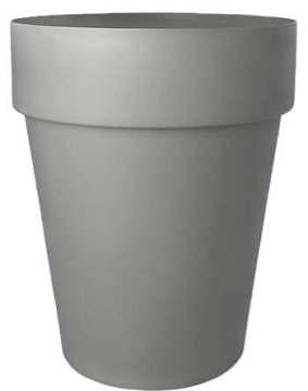 Plastični cvetlični lonec Sequoia SLIM palma 33 cm SIVA betonska