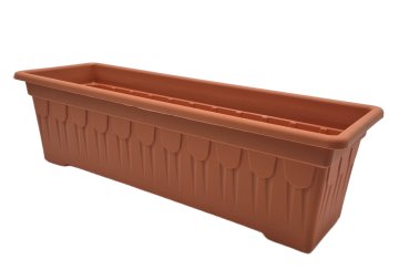Balkonski zaboj 80 cm TERRACOTTA svetlo rjave barve