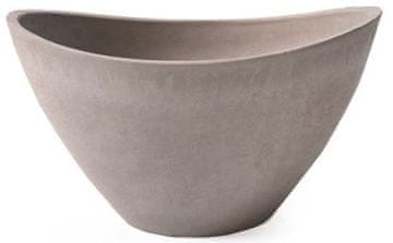 IN Cvetlični lonček BOAT iz eko kompozita TAUPE 30,5x22x17 cm GSYB30.TP