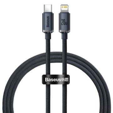 BASEUS Kabel Crystal CAJY000201 USB-C / Type-C - Lightning / iPhone 1,2 m s podporo za hitro polnjenje 20 W PD