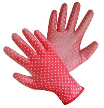 Ženske rokavice velikost 6 "XS" s prevleko za lažja vrtna dela v POLKA DOT
