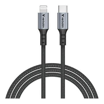 Verbatim USB-C(M) - Lightning kabel 1,2 m, 60 W, črne barve