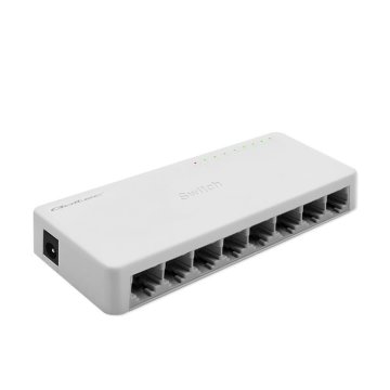 Qoltec Neupravljano omrežno stikalo , 8 x RJ45 vrata | 1000 Mbps | Hitri Ethernet | LAN