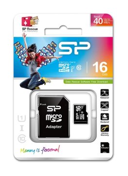 Silicon Power Pomnilniška kartica microSDHC 16GB Class 10 + adapter