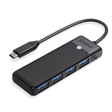 Orico USB-C HUB PAPW4A-C3-015-BK-EP 4 x USB-A 3.0 5 Gbps, črne barve