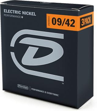 Dunlop 3-PAKET strune Electric Light z nikljevim navitjem, 9-42, 3PDEN0942