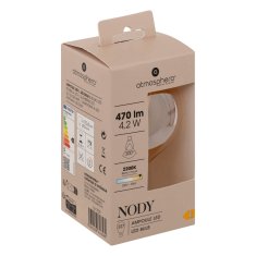 Atmosphera Jantarna ravna LED žarnica 4,2 W E27