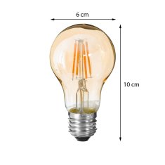 Atmosphera Jantarna ravna LED žarnica 4,2 W E27