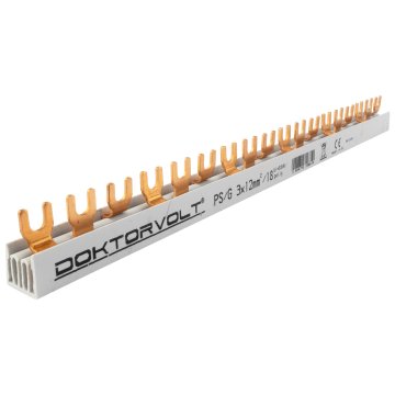 DOK 3-FAZNA KOMBINIRANA PRIKLJUČNA ZBIRKA 18-MODULNI MOSTIČEK 12 MM2 ZA TIP S