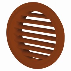Vents MW50/4KOSBR - okrogla prezračevalna rešetka za vrata, premer 47 mm, rjava (paket 4 kosov)