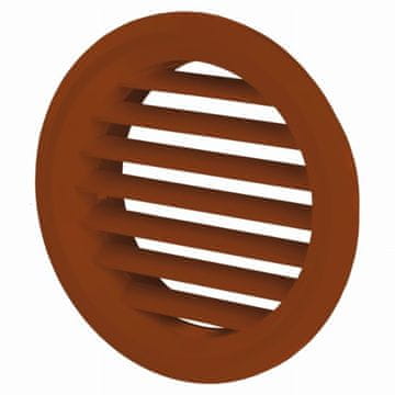 Vents MW50/4KOSBR - okrogla prezračevalna rešetka za vrata, premer 47 mm, rjava (paket 4 kosov)