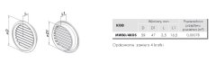 Vents MW50/4KOSBR - okrogla prezračevalna rešetka za vrata, premer 47 mm, rjava (paket 4 kosov)