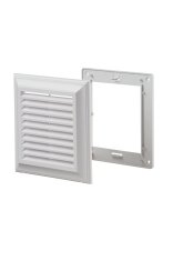 Vents EL180AU - prezračevalna rešetka 180x180 mm z mrežico brez ovratnika, bela
