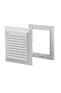 Vents EL180AU - prezračevalna rešetka 180x180 mm z mrežico brez ovratnika, bela
