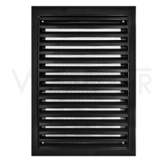 Prezračevalna rešetka Vents 172x247 mm z mrežico, črna