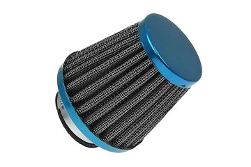 101-oktanski zračni filter Powerfilter/konus/konus, moder, raven, 38 mm