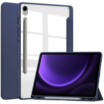 GS Ovitek za Samsung Galaxy Tab S10 Lite / S10 FE / S9 FE, Smartcase Hybrid, z držalom za pisalo, temno moder